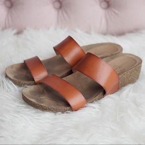 Universal Thread Cognac brown wedge sandals
